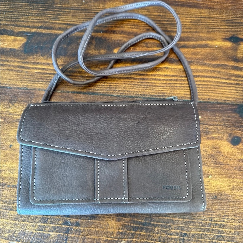 Fossil Dark Brown Crossbody Bag